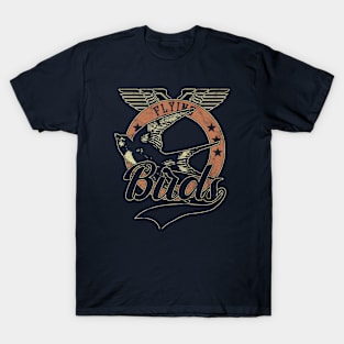 Flying Vintage Birds T-Shirt